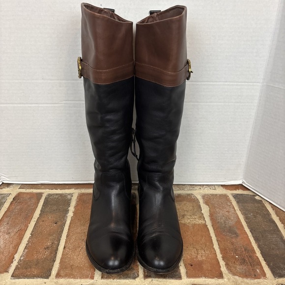 Johnston & Murphy Riding Boots Women's Size 7.5M Black Leather Tall Boots (T34) - Picture 3 of 7